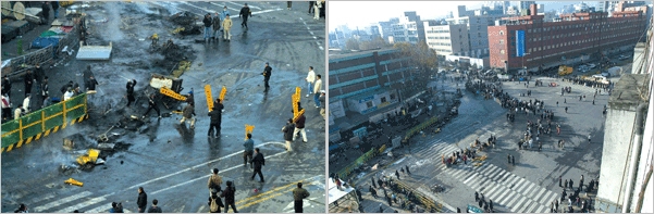 청계천 복원 당시에는 주변 상인들의 반대도 컸다. 사진=서울시시설관리공단 홈페이지