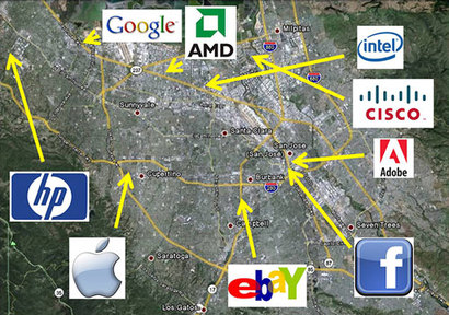 미국 캘리포니아 실리콘밸리에는 IT 혁신 기업들이 몰려 있다. 사진=위키미디어코먼스