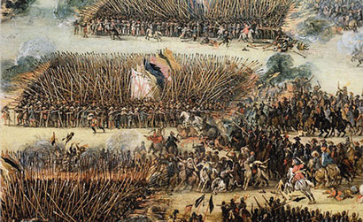 끝없이 이어지는 전쟁 때문에 유럽은 혁신과 모방을 장려할 수밖에 없었다. 네덜란드군은 제식훈련 등의 혁신을 통해 스페인으로부터 독립을 쟁취했다. 16~17세기 스페인과 네덜란드의 전쟁을 그린 그림. 사진=ryukyu-bugei.com