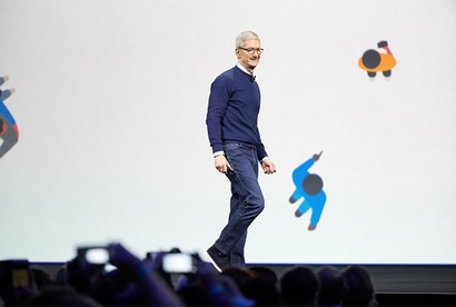 모든 애플 행사에서 팀 쿡 CEO가 무대에 올라와 던지는 첫마디는 ‘굿모닝’이다. 이것 역시 변하지 않는 애플의 루틴 중 하나다. 사진=애플 제공