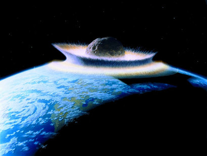 소행성의 지구 충돌을 그린 상상화. 사진=NASA