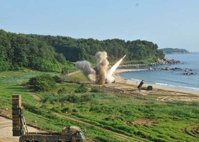 북한 도발에 대응하기 위한 한미 미사일 발사 훈련 장면. 사진=국방부 제공