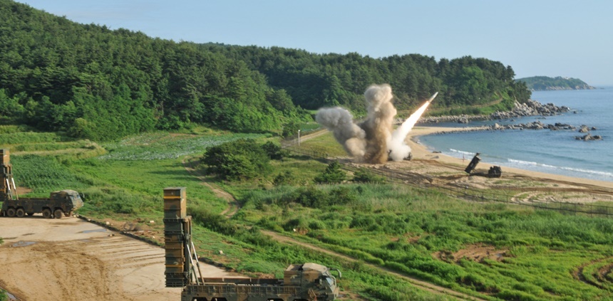 2017년 7월 한국이 실시한 현무2 미사일 발사훈련. 사진=국방부