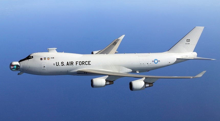 상승단계 요격으로 개발된 YAL-1 레이저 비행기. 사진=US missile defense agency