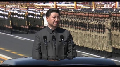 시진핑 주석은 지난 2013년 9월 3일 전승절 열병식을 시작으로 두 차례의 관함식, 세 차례의 크고 작은 열병식을 진행한 바 있다 사진=중국 CCTV 캡처