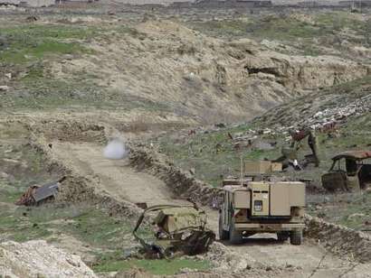미군의 험비차량에 장착된 쥬스 레이저 무기는 아프간과 이라크에서 급조폭발물 제거에 사용되었다 사진=미 육군 제공