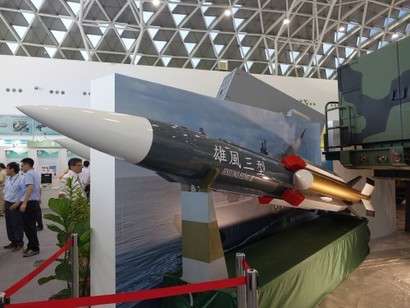 대만이 독자 개발해 배치한 슝펑-3 초음속 대함 미사일의 경우, 마하 2 이상의 속도로 비행하며 항공모함 킬러라는 별칭을 가지고 있다. 사진=김대영 제공