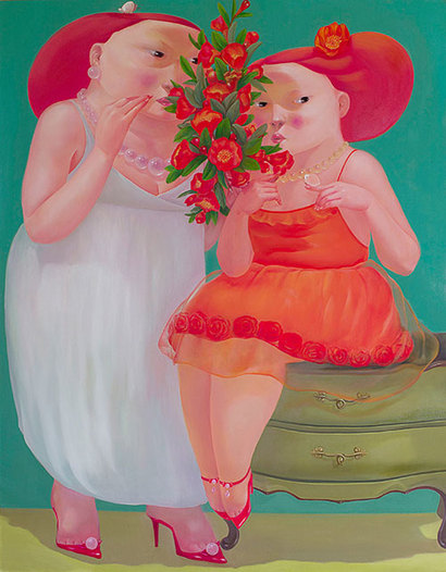 석류꽃: 91×117cm Oil on canvas 2020