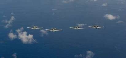 U-2 정찰기와 함께 오산에 배치된 주한미군 소속 A-10 공격기가 최근 3000여㎞ 떨어진 태평양 북마리아나제도에서 훈련을 하고 복귀했다. 사진=미국 공군