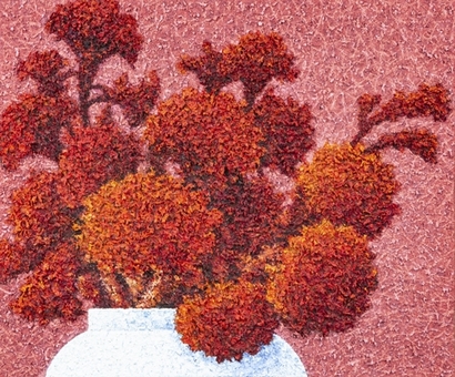 Cockscombs-솜사탕처럼…: 73×61cm Oil on canvas 2017