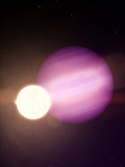 이번에 최초로 백색왜성 곁에서 발견된 외계행성 WD 1856 b와 그 중심 백색왜성을 표현한 그림. 이미지=NASA’s Goddard Space Flight Center