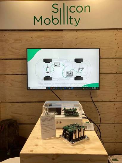 IAA 모빌리티에서 전시된 Silicon Mobility의 전기차용 반도체 솔루션. 사진=silicon mobility linkedin