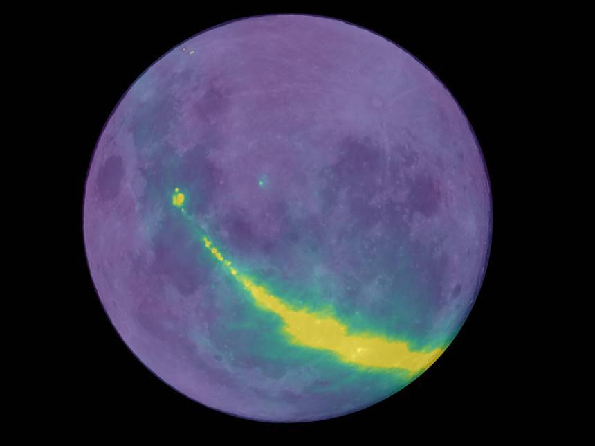 사진=Dr Ben McKinley, Curtin University/ICRAR/ASTRO 3D. Moon image courtesy of NASA/GSFC/Arizona State University