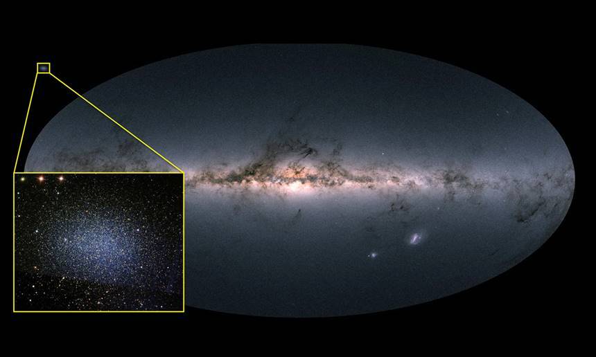 우리 은하 주변을 떠도는 왜소 은하 레오 I. 사진=ESA/Gaia/DPAC/SDSS