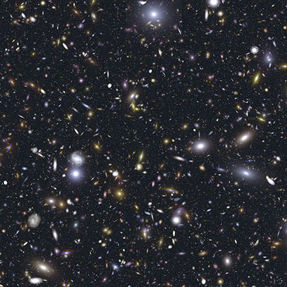 JWST가 딥 필드를 찍는다면 보게 될 장면을 시뮬레이션한 모습. 사진=ESA/Hubble & NASA
