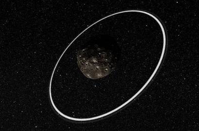 뚜렷한 둥근 고리를 갖고 있는 것으로 유명한 소행성 커리클로. 사진=NASA