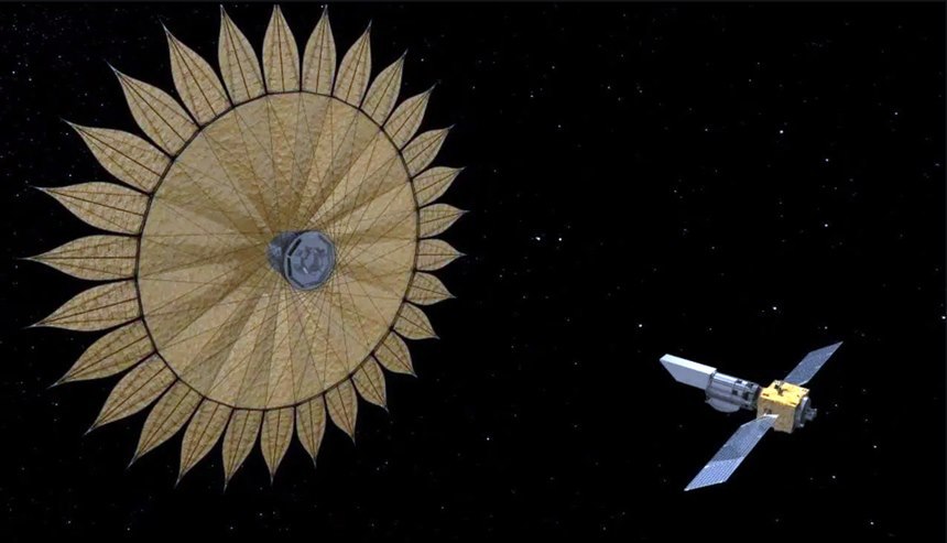 제임스 웹의 뒤를 이어 발사될 예정인 우주 망원경은 더 거대한 인공 별빛 가림막과 함께 운용할 계획이다. 사진=NASA