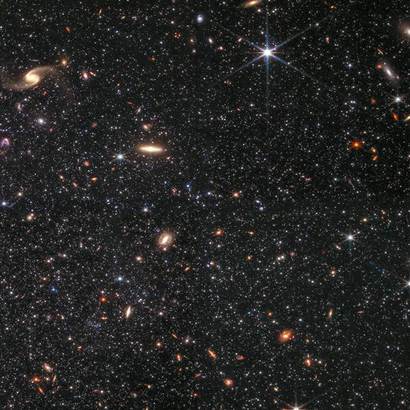 제임스 웹으로 WML 은하의 한 구석을 크게 들여다봤다. 사진=NASA/ESA/CSA/STScI/K. McQuinn, Rutgers University/A. Pagan, STScI.
