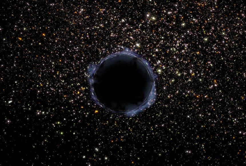 우주 공간을 홀로 떠도는 떠돌이 블랙홀, 떠돌이 행성들이 암흑 물질의 정체일 것이라 추정했지만 이들만 갖고는 암흑 물질의 전체 중력을 설명할 수 없다. 사진=NASA
