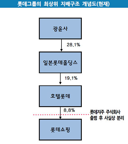 8월 분할합병 결의가 주주총회에서 의결된 후 롯데쇼핑은 사실상 신동주 전 롯데홀딩스 부회장의 영향력 하에서 벗어났다.