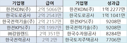 한전KDN​이 ​​지난해 공기업 가운데 기관장 급여와 성과급 모두 ​가장 높았다.