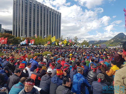 참가 규모에 비해 집회는 비교적 빠른 시간에 평화롭게 끝났다. 사진=천재상 인턴기자