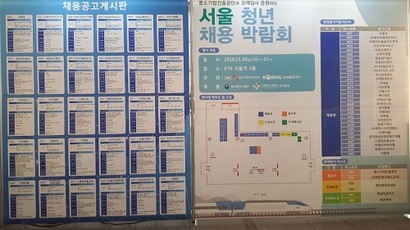 ‘서울 청년 채용박람회’가 26일 서울역에서 개최됐는데, 구직자와 구인자 모두 불만을 표했다. 사진=김명선 기자