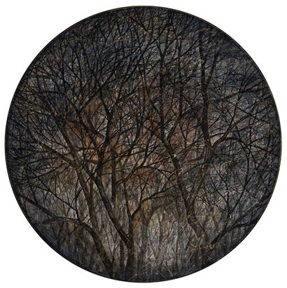 시선_원: 50×50cm 삼베에 채색 2018