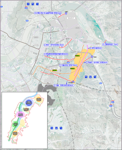 하남 교산신도시 개발 예정지(노란색). 사진=국토교통부