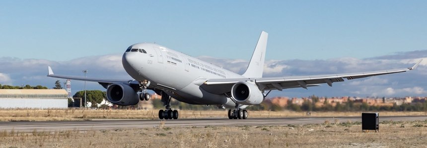 공군 전투기의 작전 반경을 획기적으로 늘려 줄 A330 MRTT 공중급유기 1호기가 30일 전력화 될 예정이다. 사진=에어버스