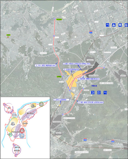 과천 신도시 개발 예정지(노란색). 사진=국토교통부