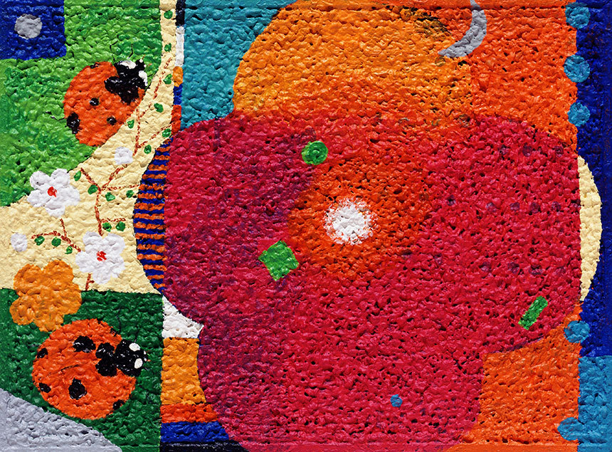 생성과 소멸: 45.5×34cm Acrylic on capsule over canvas 2012