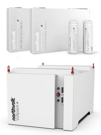 노스볼트의 아이디어 자체는 딱히 새로울 것이 없고, 같은 전략으로 시장에 뛰어들고 있는 경쟁자들의 면면은 화려하다. 노스볼트의 배터리 셀(위)과 배터리 시스템. 사진=노스볼트 홈페이지