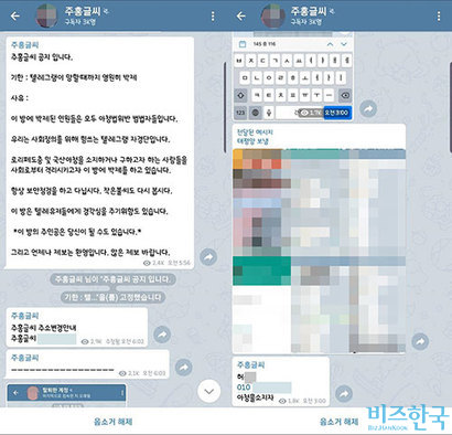 아동·청소년 성 착취물 등 불법음란물을 거래하거나 이를 시도하는 사람을 추적해 공표하는 ‘텔레그램 자경단’이 등장했다. 사진=텔레그램 채팅방 캡처