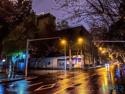 전문가들은 오염지역에서 입국했어도 증상이 없는 사람을 모두 격리하기는 무리라고 설명한다. 신종 코로나 바이러스로 우한 거리는 텅 비어 있다. 사진=독자 제공