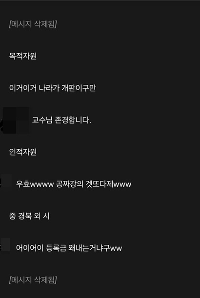 유튜브에서 진행한 강의에는 외부인이 들어와 댓글을 도배했다. 사진=커뮤니티 캡처