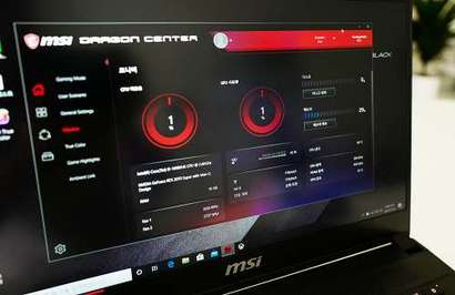 MSI 드래곤 센터를 통해 현재 노트북의 온도나 프로세싱 점유율, 상태를 체크하고 적절하게 대처할 수 있다. 사진=김정철 제공