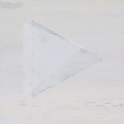 다시… White: 72.7×72.7cm Mixed media 2020