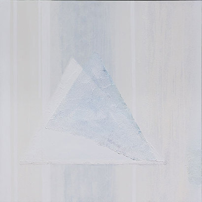 다시… White: 72.7×72.7cm Mixed media 2020