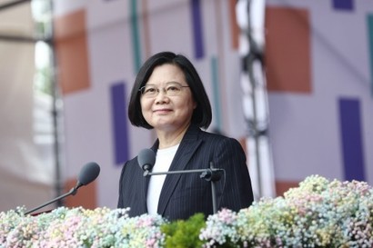 지난 10월 10일 대만의 수도 타이베이 열린 대만의 국경절 행사 때 연설을 하는 차이잉원 총통. 사진=대만 총통부 제공