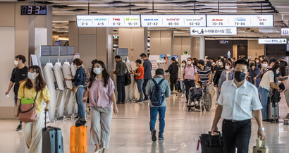 올해 9월 김포공항 국내선 탑승장이 여행객들로 붐비고 있다. 코로나19로 해외 여행이 불가능한 상황에서 여행 스타트업들은 국내 여행으로 탈출구를 찾았다. 사진=최준필 기자