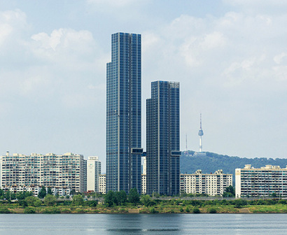 서울 용산구 이촌동의 래미안 첼리투스는 한강 르네상스 사업의 혜택을 받은 유일한 아파트 단지로 56층으로 지어졌다. 사진=래미안 홈페이지
