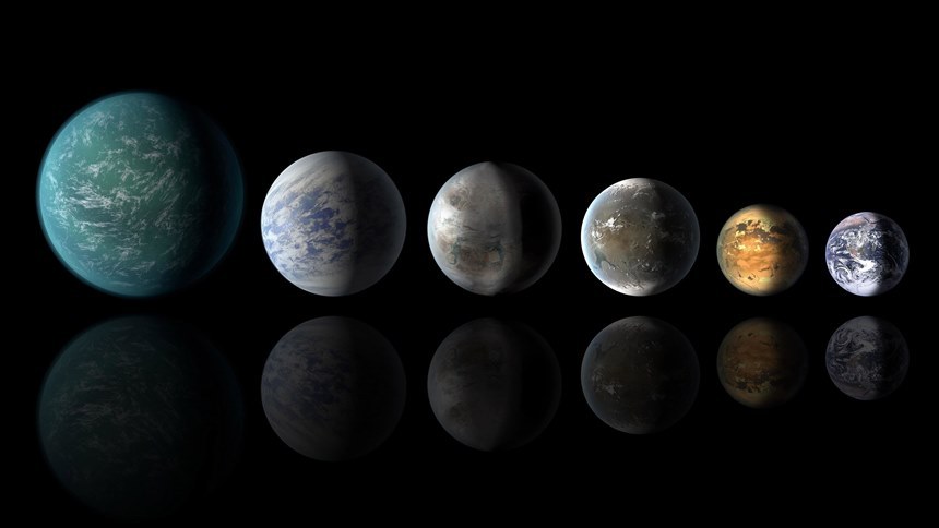 지구보다 크기가 큰 암석형 행성을 ‘슈퍼-지구(Super-Earth)’라고 부른다. 이런 행성은 지구보다 중력이 강하기 때문에 더 많은 대기권과 활발한 지질활동, 자기장을 보유할 가능성이 높다. 물론 중력이 지나치게 강하면 오히려 산과 대륙이 높이 만들어질 수 없어서 다채로운 생태계를 형성하는 데 불리할 수도 있다. 이미지=NASA