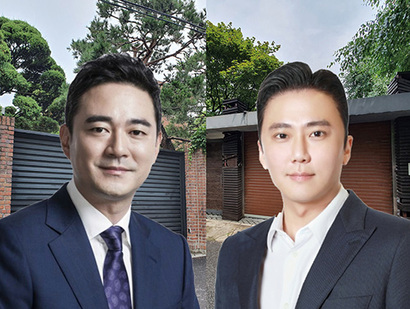 홍정도 중앙홀딩스 사장(왼쪽)과 홍정혁 비지에프 전무(오른쪽)가 최근 서울 용산구 한남동과 이태원동 단독주택을 매입한 것으로 확인됐다. 사진=차형조 기자, 비지에프, 한국신문협회