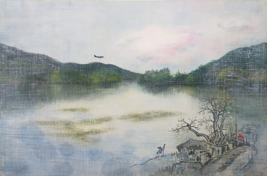 관수도: 60×40cm 한지에 채색 2019