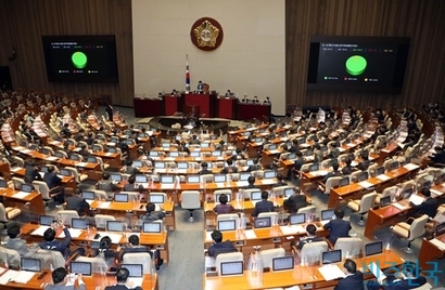 8월 31일 열린 국회 본회의에서 인앱 결제 강제 금지법이라 불리는 전기통신사업법 일부개정법률안이 가결됐다. 사진=박은숙 기자