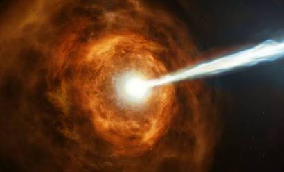 감마선 폭발 천체는 아주 짧은 기간에 폭발적인 에너지를 분출한다. 이미지=NASA, ESA and M. Kornmesser