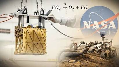 화성의 옅은 대기권 속 이산화탄소를 산소로 변환하는 실험에 성공한 MOXIE 장비. 사진=NASA