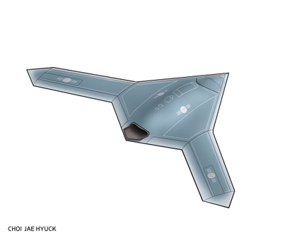 스텔스 무인정찰기 상상도. 일러스트=최재혁 작가