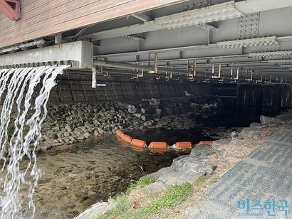 성북천이 시작하는 지점인 복개박스 부근. 수질 조사 결과 성북천은 상류에서 오염이 시작됐다. 사진=전다현 기자